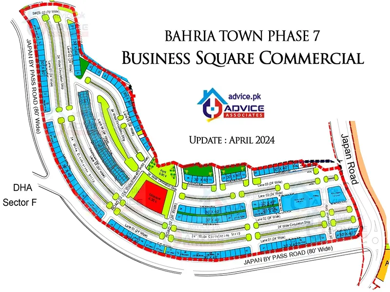 Bahria square commercial Map