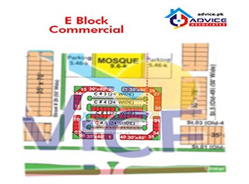 Bahria Phase 8 E Commercial Map 