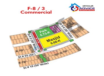 bahria Phase 8 F3 Neighbourhood Commercial Map