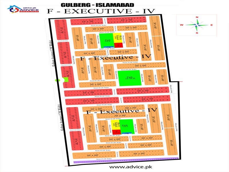 Gulberg F executive 4 Map