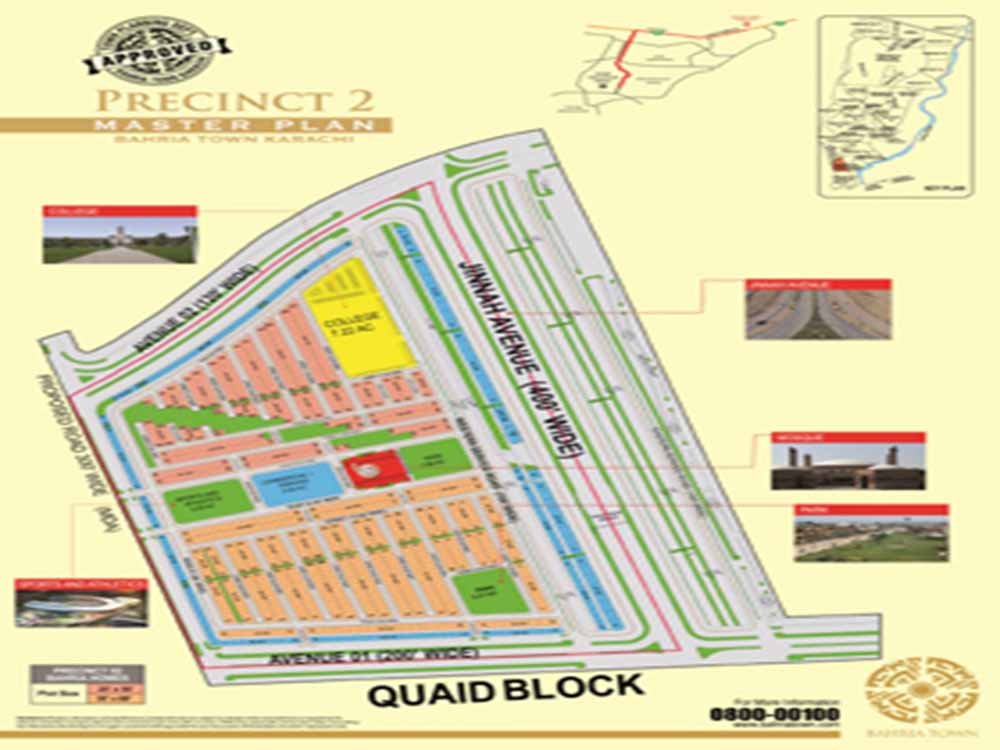 Bahria Town Karachi Map Precinct 2