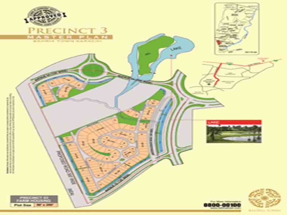 Bahria Town Karachi Map Precinct 3