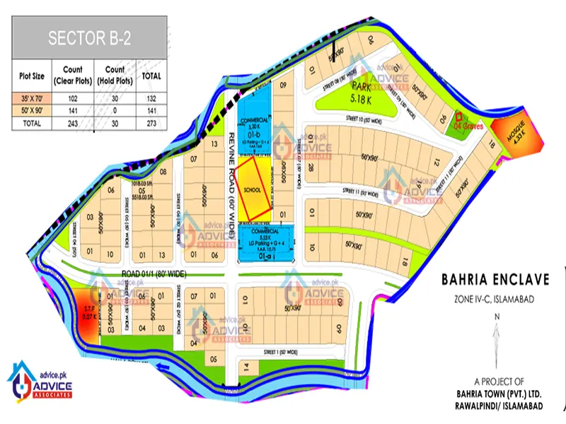 Bahria Enclave Sector B2 Map