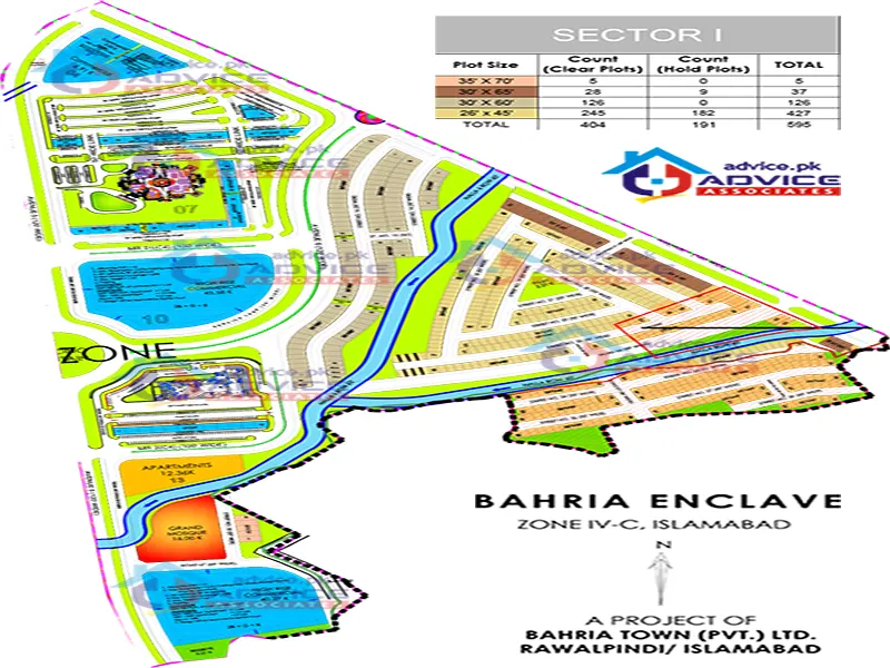 Bahria Enclave Sector I Map