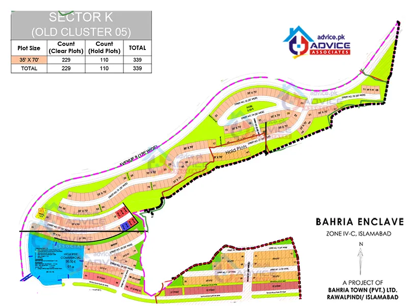 Bahria Enclave Sector K Map