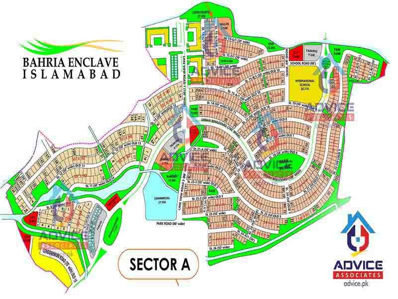 Bahria Enclave Sector A Map