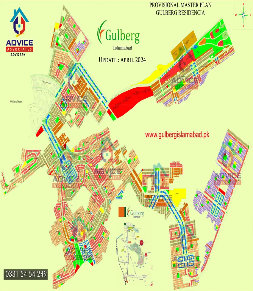 Gulberg Residencia All sector map