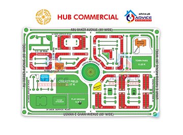 Bahria Phase 8 Hub Commercial Map