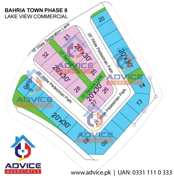 Bahria Lake view Commercial Map