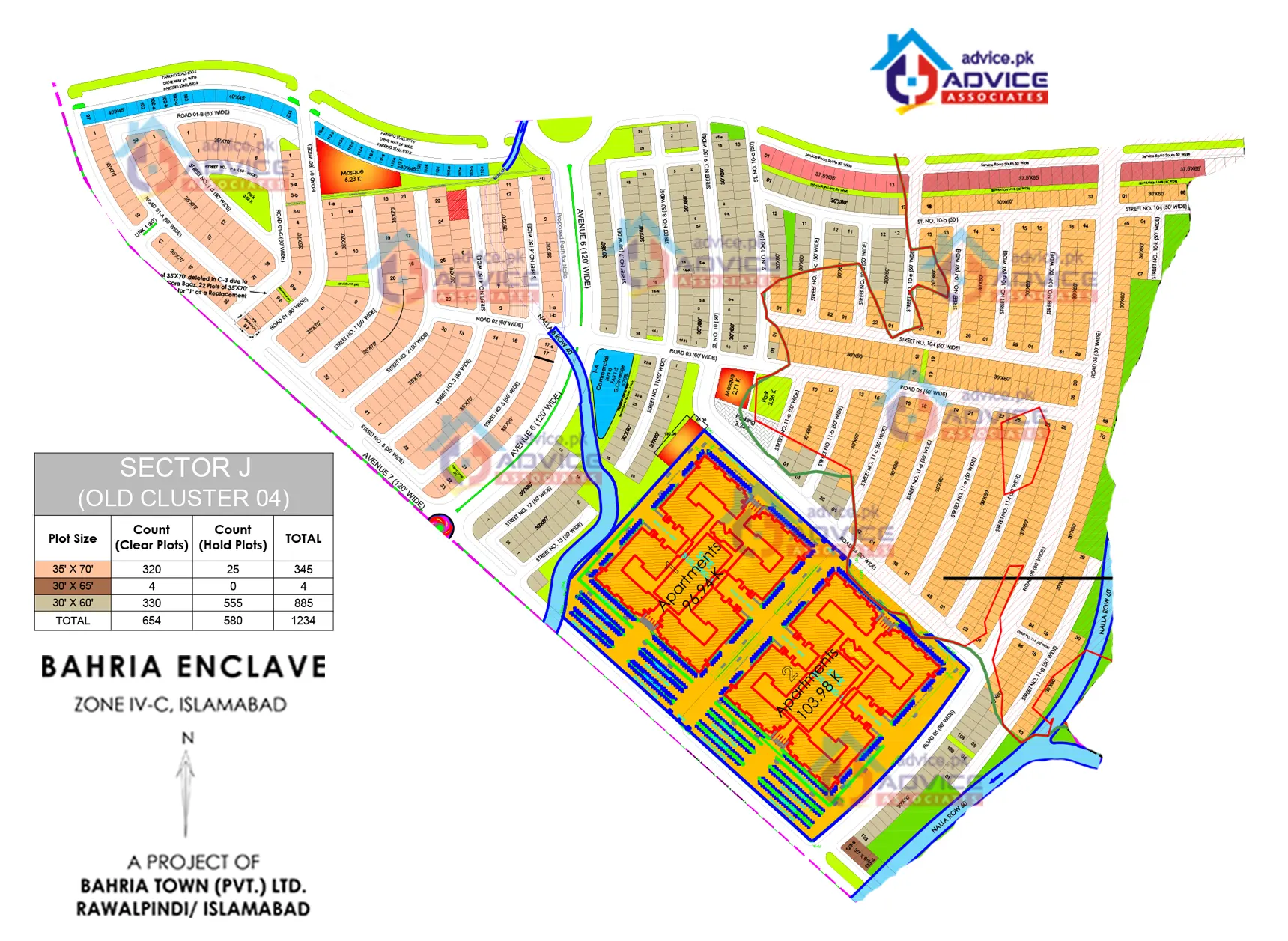 Bahria Enclave Sector J Map