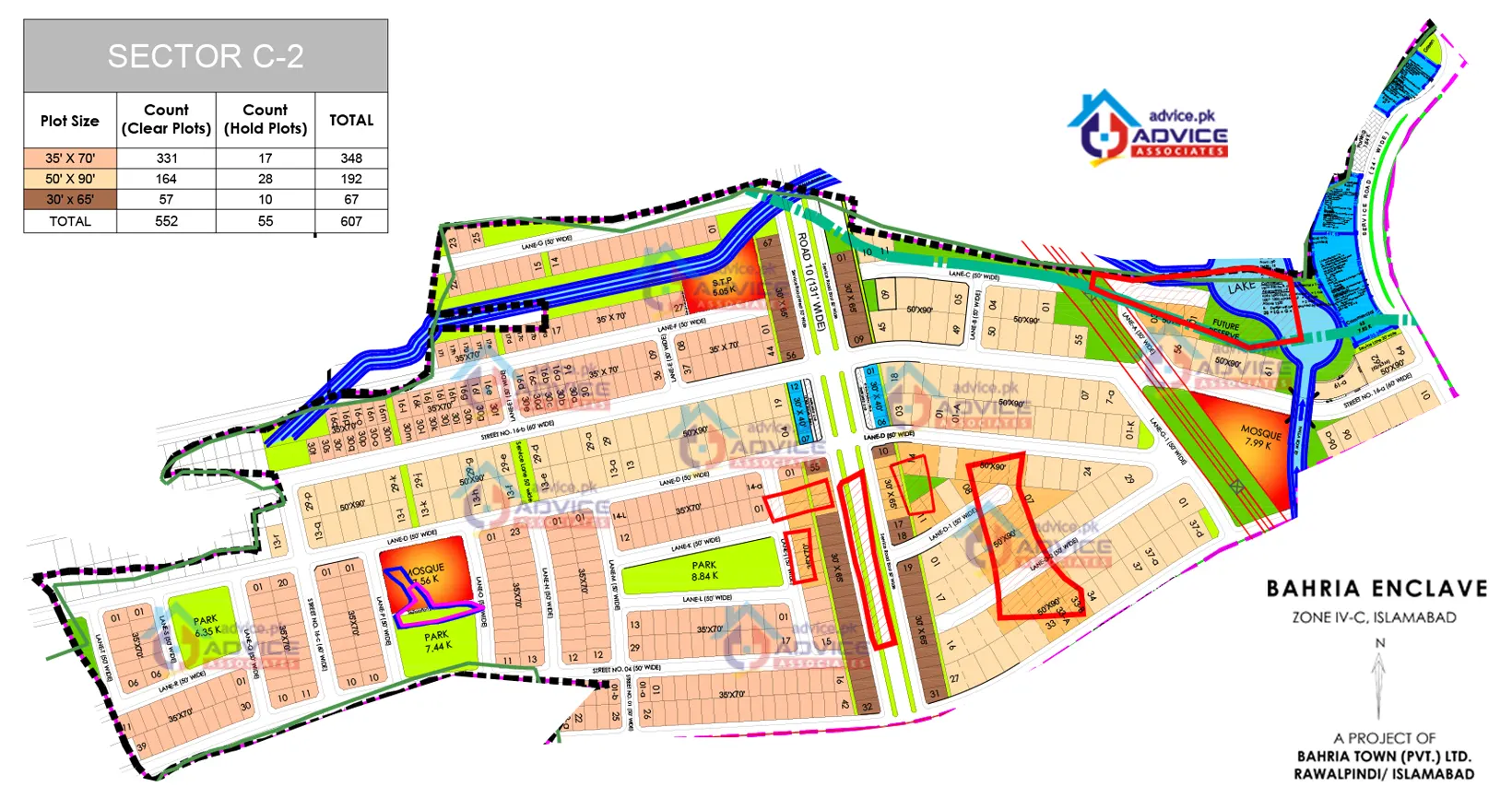 Bahria Enclave Sector C2 Map