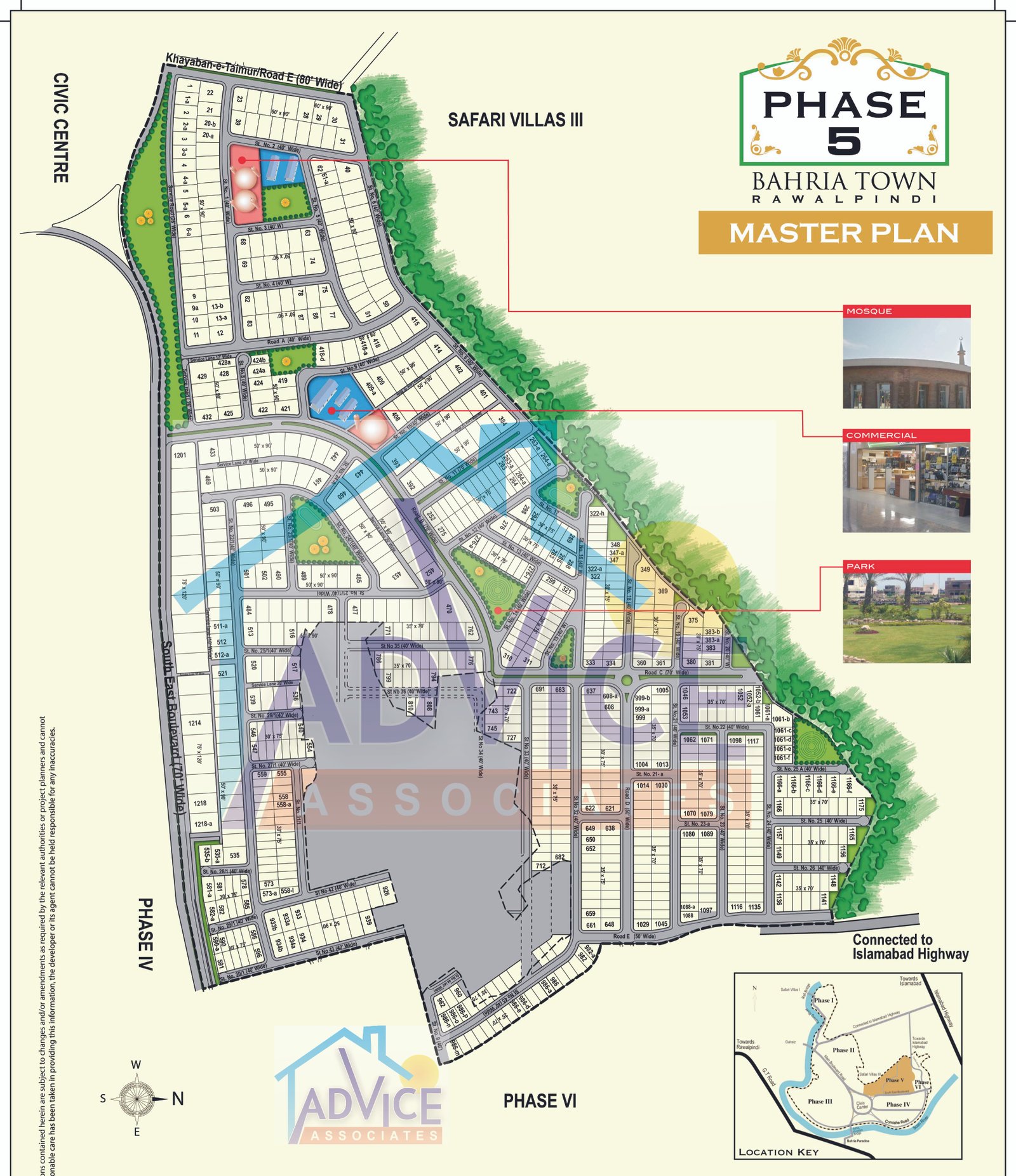 Bahria Town Phase 5 Map